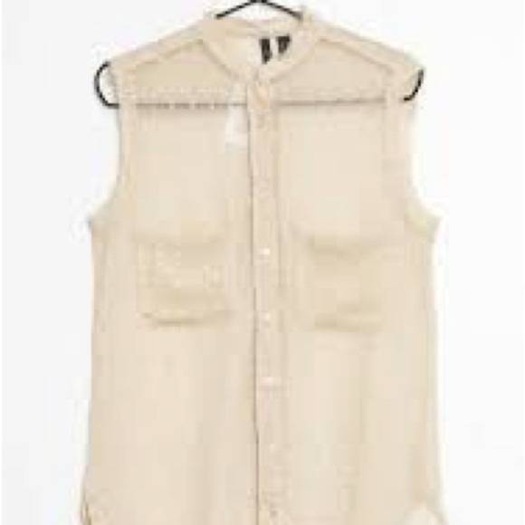 MNG by Mango sheer polka dot blouse size small like new - Picture 2 of 4